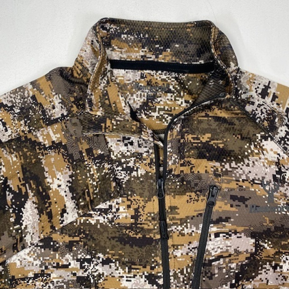 Huntworth Disruption Camo Quarter Zip Pullover Mens XL 9182-21DC Digital Camo